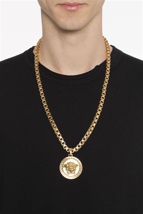 versace jewelry men's|Versace gold necklace for men.